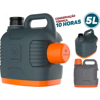 Garrafão Jarra Garrafa Térmico Supertermo 5 Litros Cinza Termolar Para Água Gelada Café Quente Leite Terere Original
