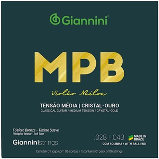 ENCORDOAMENTO GIANNINI VIOLÃO GENWG NYLON CRISTAL OURO C/BOLINHA em Oferta na Shopee