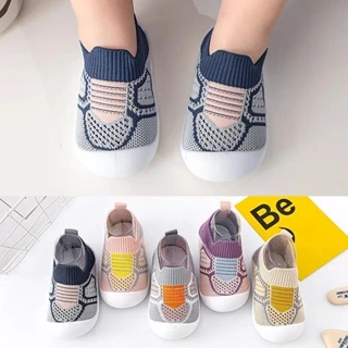 Sapatos Casuais Para Bebês Meias De Berço Antiderrapantes Com Sola De Borracha