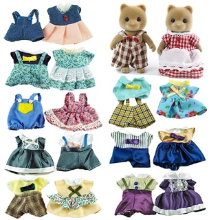 Miniatura 1/12 Casa Da Família Animal Floresta Simulação Infantil Roupa De Brinquedo Coelho Menina Fingir Brincar Acessórios Boneca