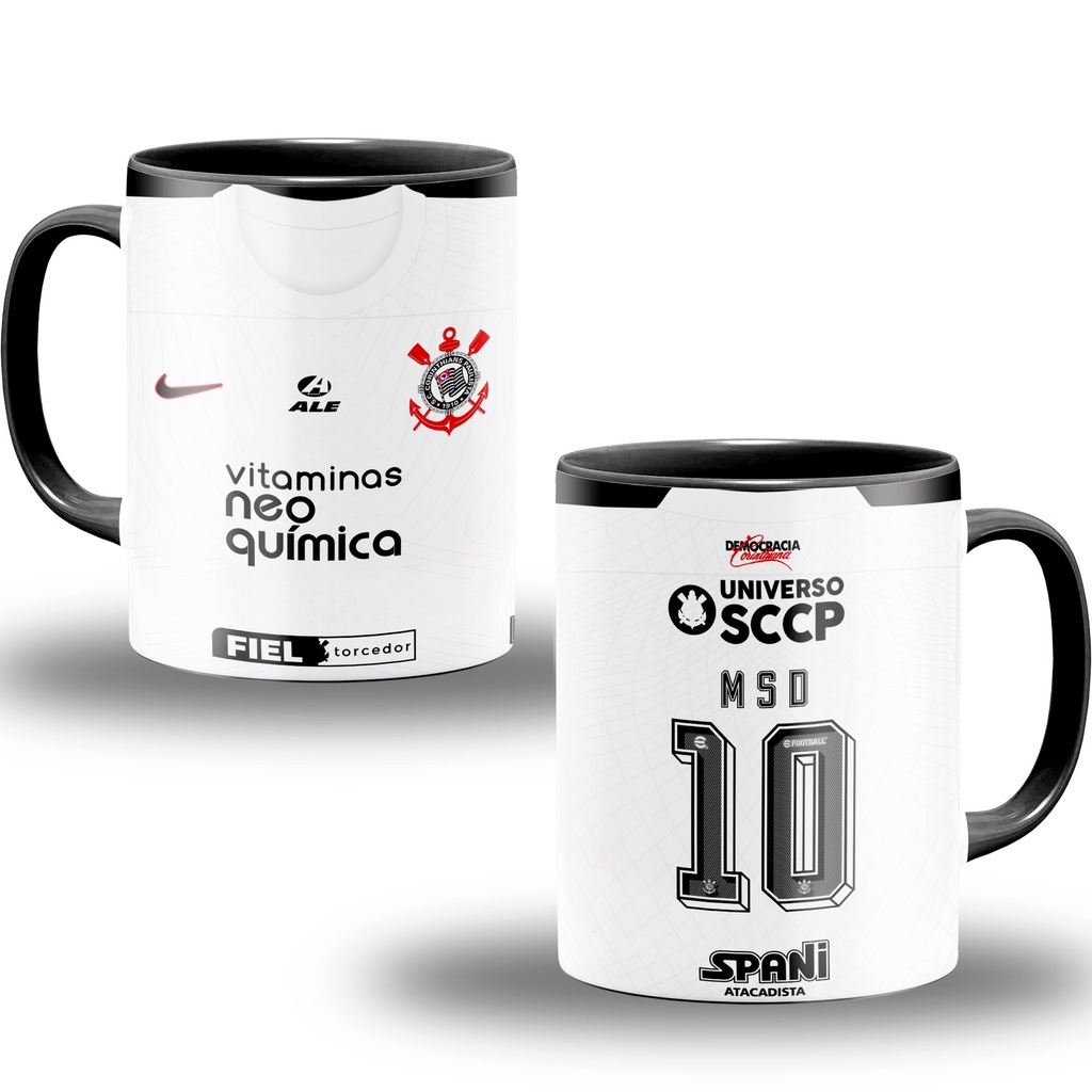 Caneca Corinthians Timão Personalizado seu Nome e Numero