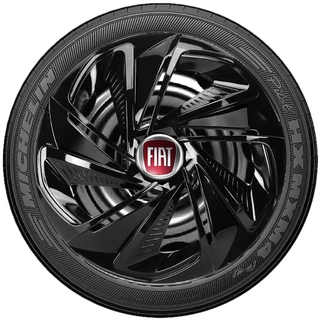 Jogo 4 Calotas Esportivas aro 13/14 Preta Brilhante Compatível com Mobi Palio Siena Stilo Strada Uno em Oferta na Shopee