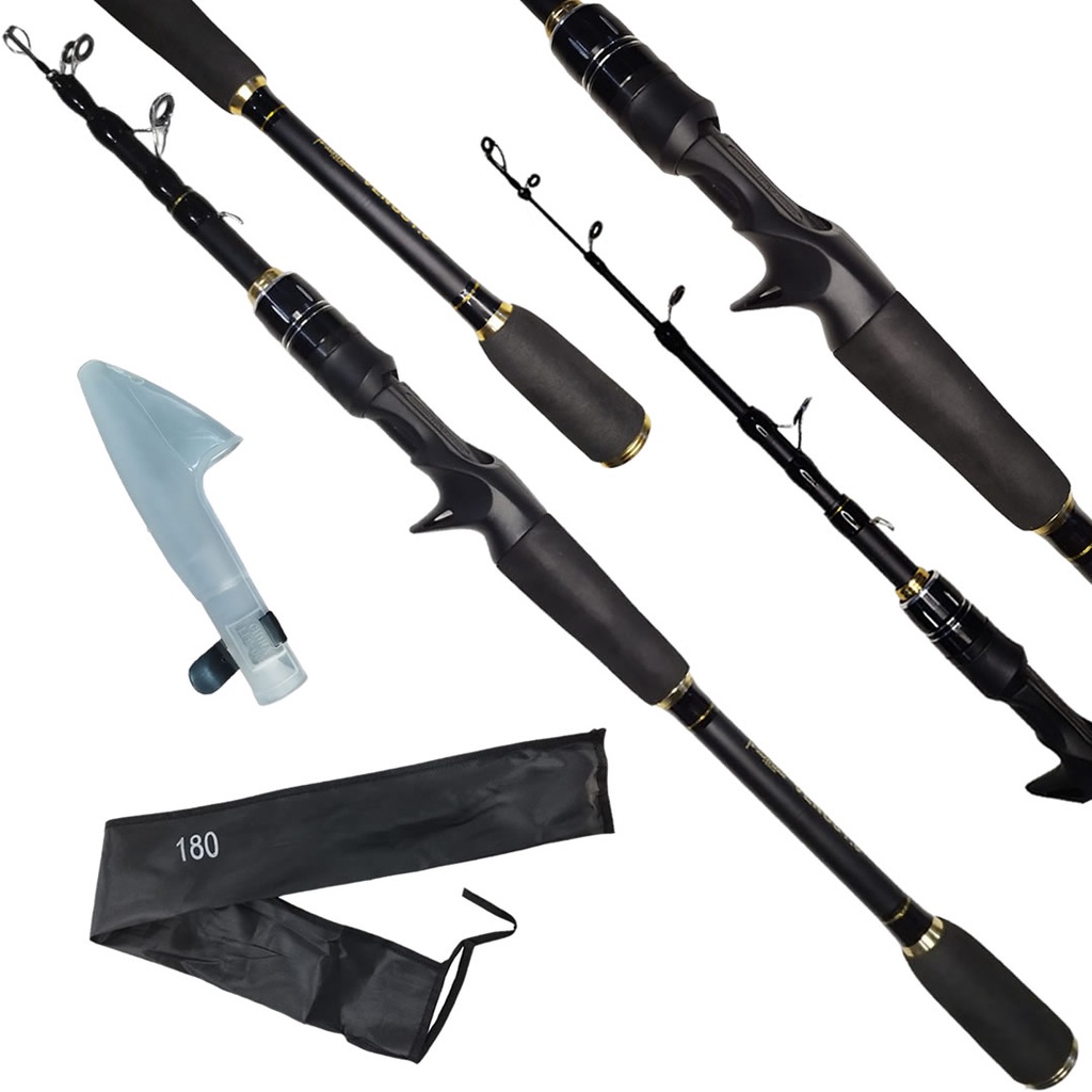 Vara Telescópica Mercury Premium Mix Carbon 1,80mts 10-25Lbs Para Carretilha
