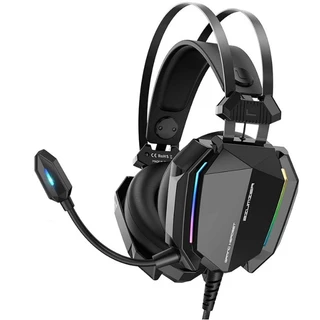 Fone de ouvido para jogos PC, PS4, PS5, Xbox One, Xbox Series X & S, Switch, Mobile, tomada de áudio de 3,5 mm, microfone com isolamento de ruído, som surround baixo