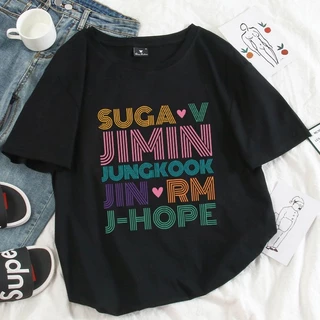 Camiseta 100% Algodão Jungkook Jim Hope Kpop Bts Army Unissex Envio Rapido Plus Size