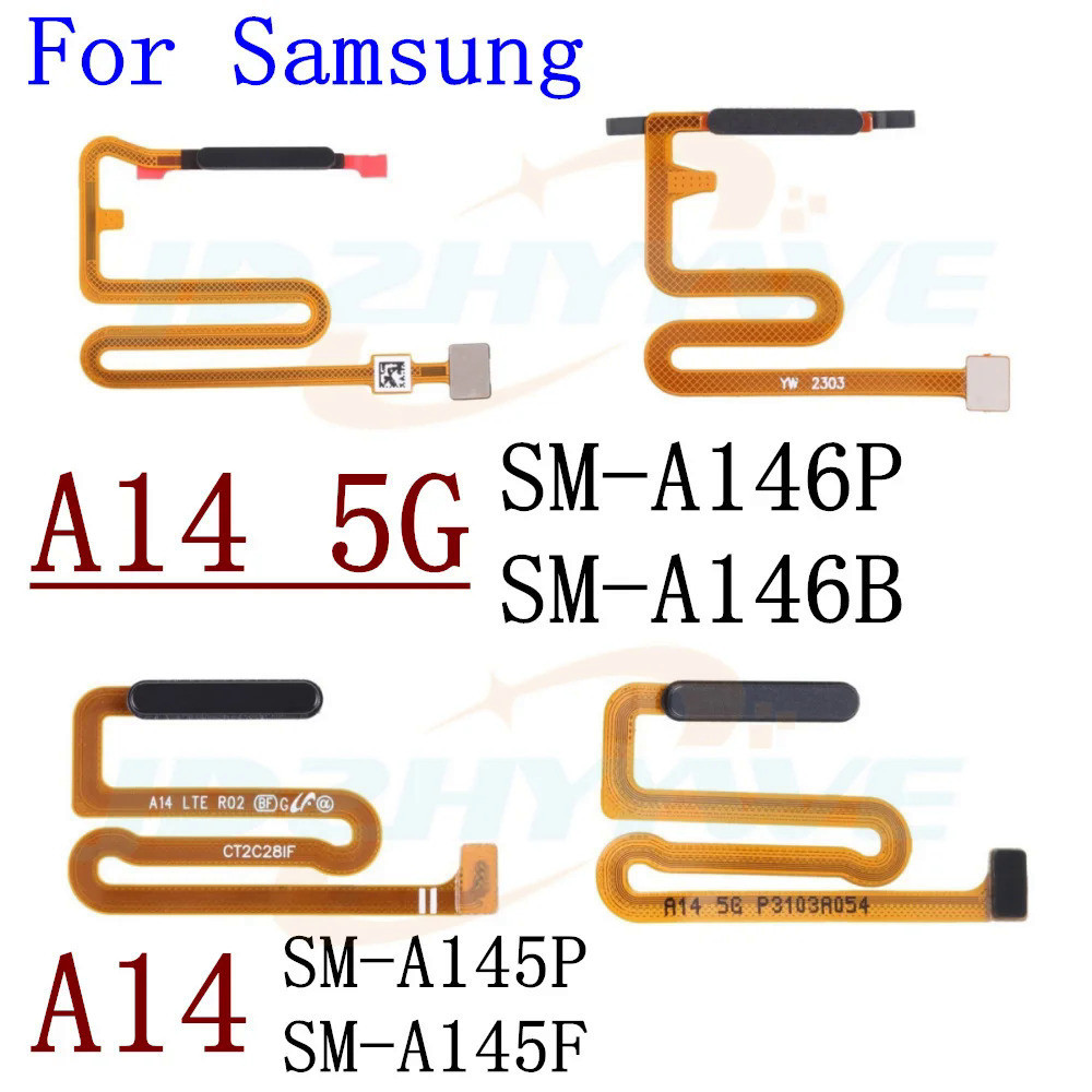 Origem Sensor de impressão digital Scanner para Samsung Galaxy A14 5G A145 A146 Touch ID Connect Home Button Flex Cable Substituição Parte