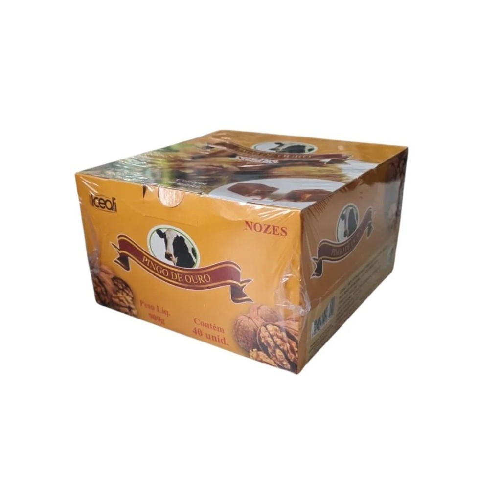 Pingo De Ouro Com Nozes Doce De Leite Iceali Caixa Com 40 Unidades