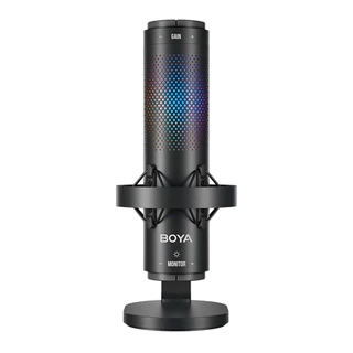 Microfone Condensador Boya BY-K9-2 RGB USB-C Preto
