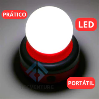 Luminária Abajur De Led A Pilha Com Alça Base Com Imã Lanterna Multiuso Para Camping Falta De Energia