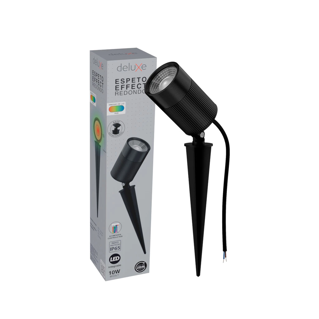 Espeto de Jardim Led 10w RGB Effect Round Ip65 Deluxe