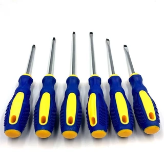 Kit 12 Peças Conjunto de Chaves Jogo Chave Fenda Phillips Imantadas Emborrachadas Resistentes