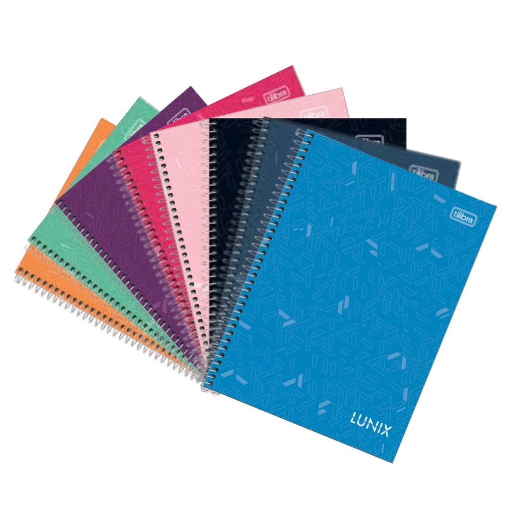 Caderno Espiral Capa Dura Colegial 10 Matérias Lunix 160 Folhas Tilibra Shopee Brasil 3964