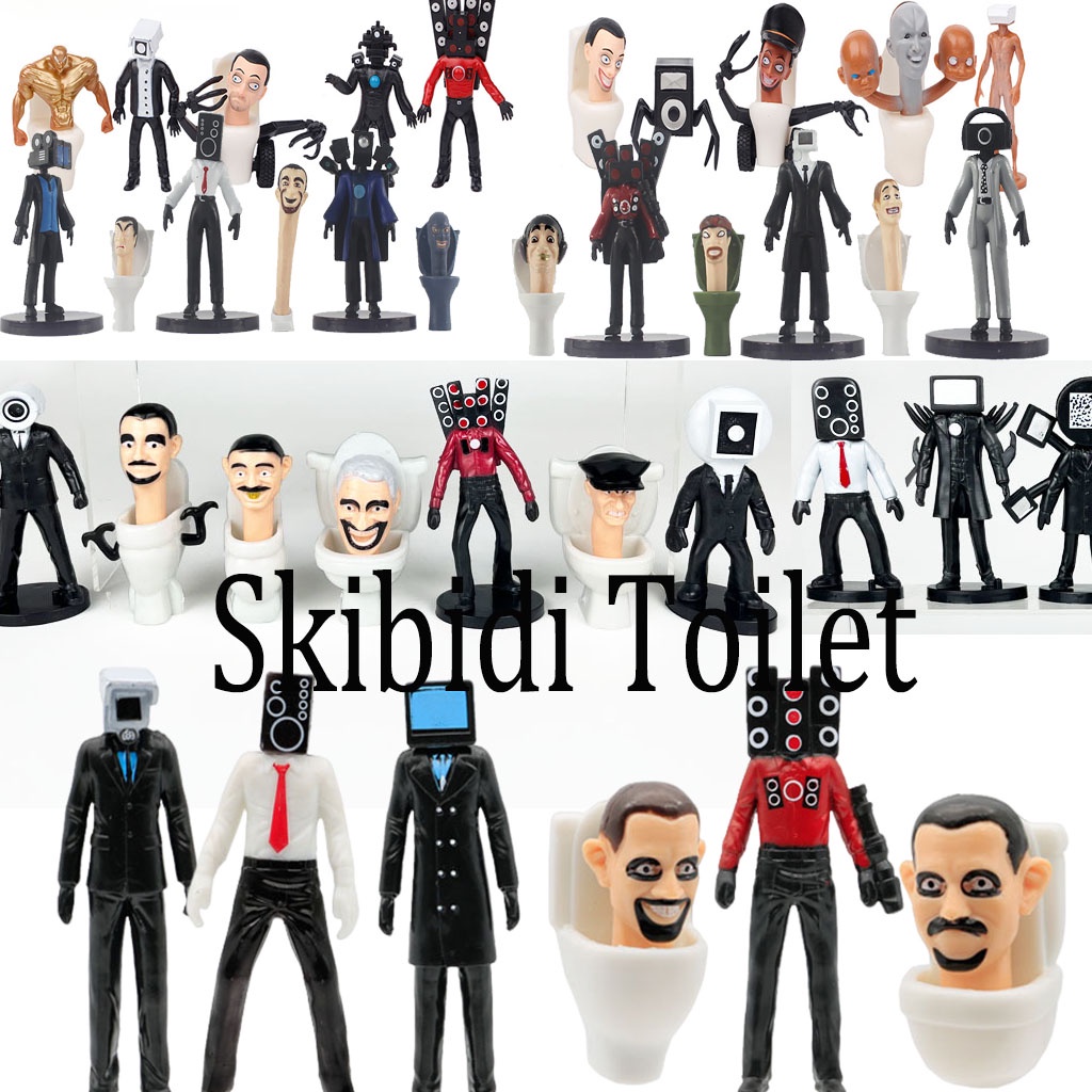 Skibidi Toilet Figurine, 10pcs Skibidi Figurines Gâteau Topper, Skibidi  Mini Figurines, Skibidi Toilet Toys, Skibidi Figurines de toilettes
