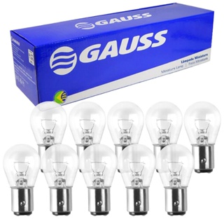10 Lâmpada Gauss Miniatura Incolor 21/5w 24v Bay15d 2 Polos