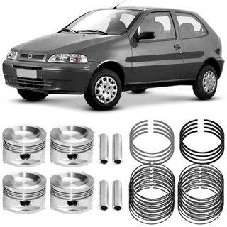 Kit Pistão Anéis 0.40 Fiat Palio 1.0 16v 2001 a 2003 Metal Leve