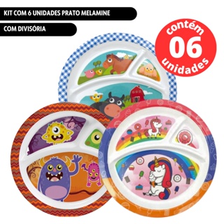 KIT PRATO GIRATORIO INFANTIL 3 UNIDADES PRATINHO MAGICO NÃO