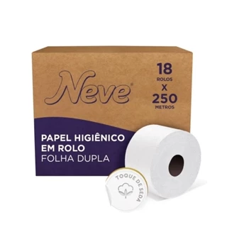 Papel Rolão Folha Dupla 18X250m Neve em Oferta na Shopee