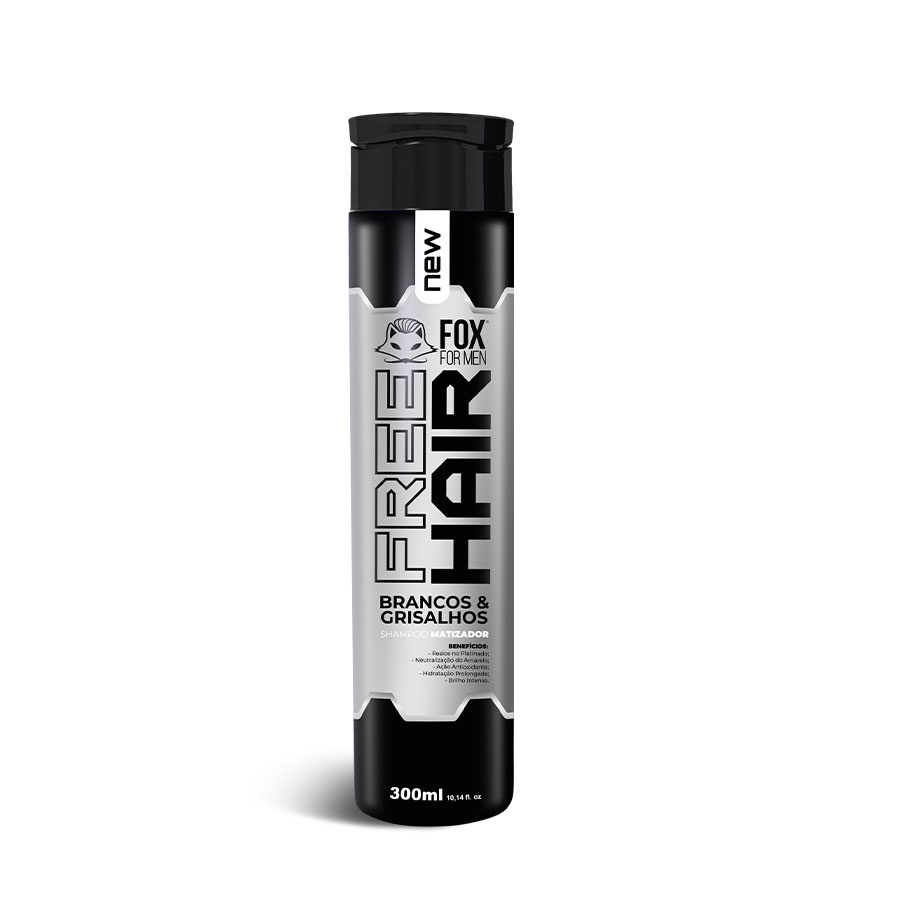 SHAMPOO WHITE HAIR 300ml BRANCOS E GRISALHOS FOX FOR MEN 12