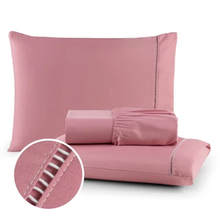 Kit 03 Peça Jogo De Cama Queen Casal Várias Cores Promoção