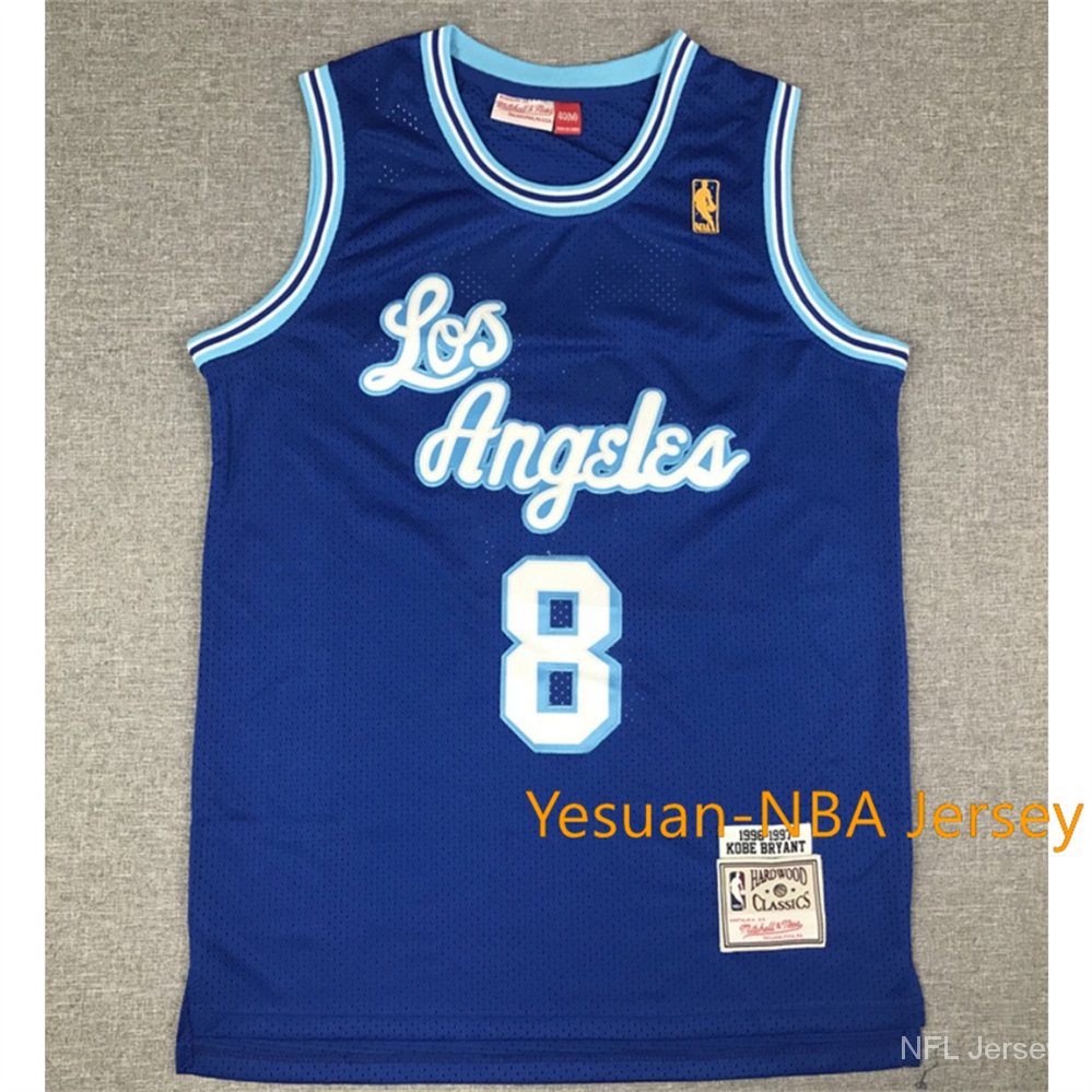 Camisata Los Angeles Lakers #8 Kobe Bryant 1996-97 MN retro embroidery De Basquete azul nba jerseys