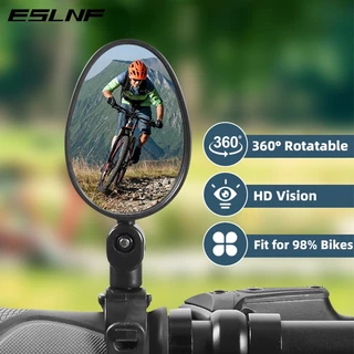 ESLNF 2 Pçs Espelho Traseiro Da Bicicleta Universal 360 Rotativo Espelhos Retrovisores Apto Para MTB Cascalho Acessórios