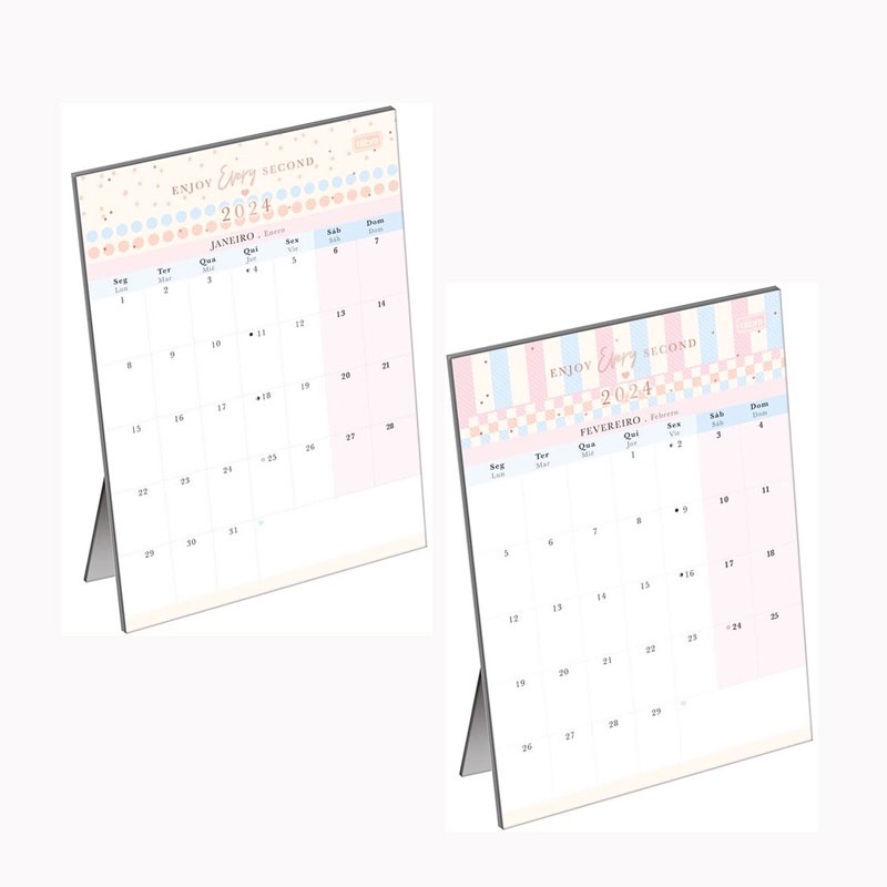 Calendário planner de mesa Soho 2024 Tilibra Shopee Brasil