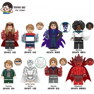 Superhero Minifigures Vision Mephisto Wanda Building Block Toys Collection Ornamentos mini Modelo Brinquedos Infantis