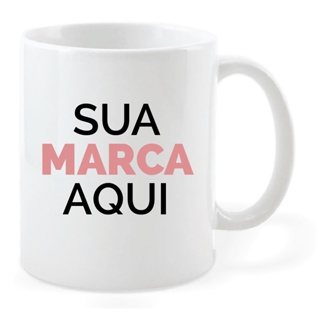Caneca Personalizada Brinde Corporativo 325ml Sua Marca