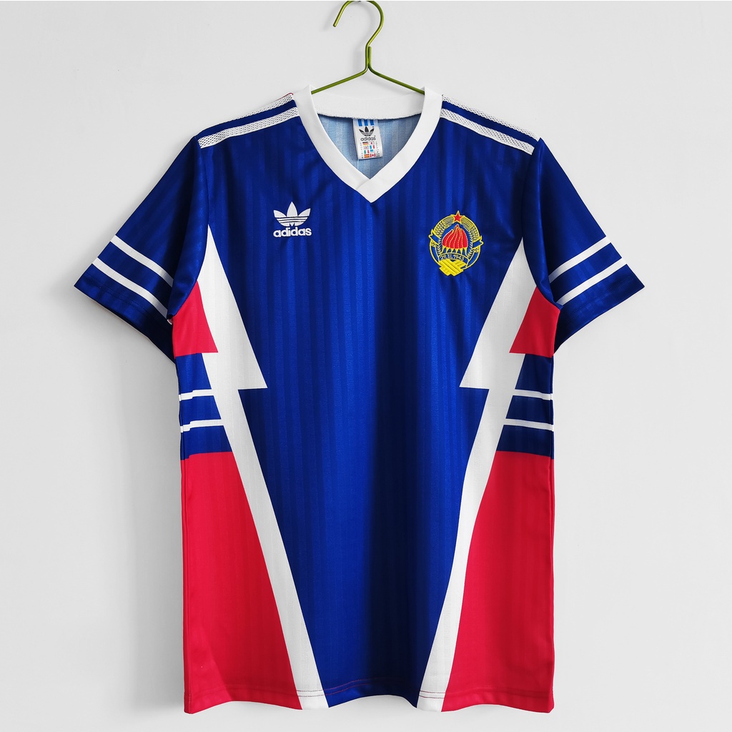 90-92 Camisa De Futebol Retrô Da Iugoslávia Home Q8BV