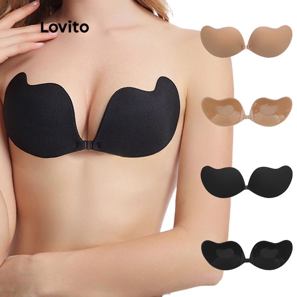 Janerio Invisible Adhesive Bra 2 Pack Strapless Push-up with
