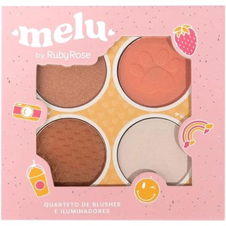 Quarteto Blush Iluminador Melu Ruby rose