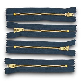 ZÍPER METAL FIXO Nº5 15 CM - 50 UND - AZUL MARINHO