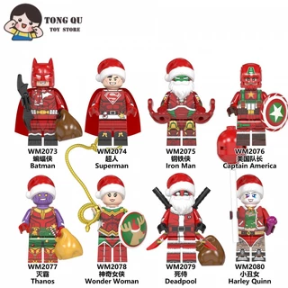 Minifiguras de Natal Super-herói de Natal Coleção de brinquedos Coleção de brinquedos Ornamentos mini Modelo Presente