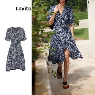 Lovito Vestido Boho Ditsy Com Babados Florais Para Mulheres L74ED198