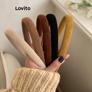 Lovito Tiara Fina Casual Com Textura De Camurça Lisa Para Mulheres LFA11507