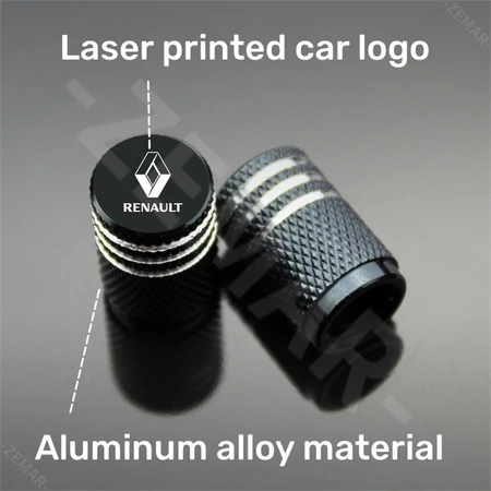 4Pcs Renault Carro Tampas De Válvulas De Pneus Para Bicicletas Automotivas Peças Metálicas Logotipo Do Impresso Acessórios De Moda ZOE Clio Fluence Duster Megane 2 Sandero Kwid Logan Captur Scen