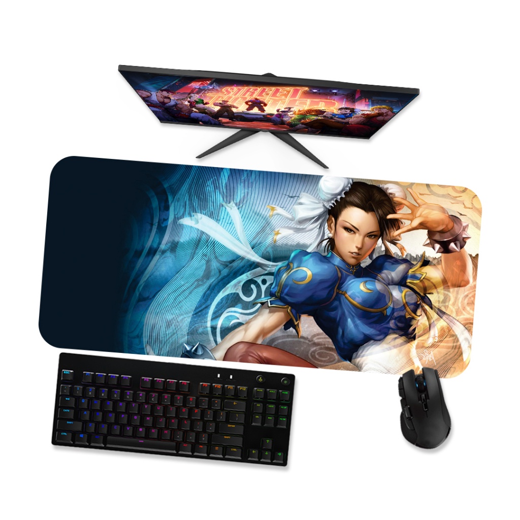Mouse pad Gamer - Street Fighter CHUN LI 1 - Mousepad Grande 90x40 ...