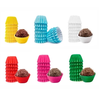 100 Forminhas Brigadeiro Docinhos nº 5 Diversas Cores