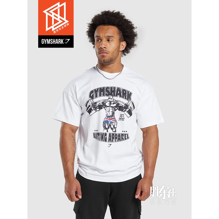 Novo GYMSHARK LIFTING APPAREL Esportes De Fitness Masculino Camiseta De  Manga Curta Puro Algodão Absorvente De Umidade