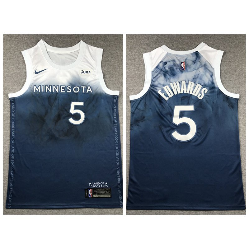 Camisa NBA Minnesota Timberwolves #5 Anthony Edwards Masculinos regata de Basquetebol NBA Jerseys