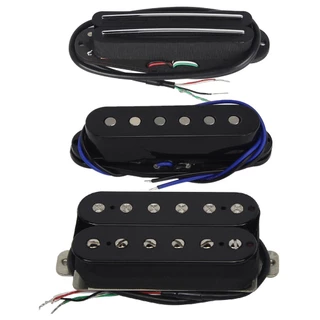 FLEOR 3PCS Alnico 5 Conjunto De Captadores De Guitarra Elétrica Hot Rails & Single Coil Humbucker Pickups Preto Para SSH