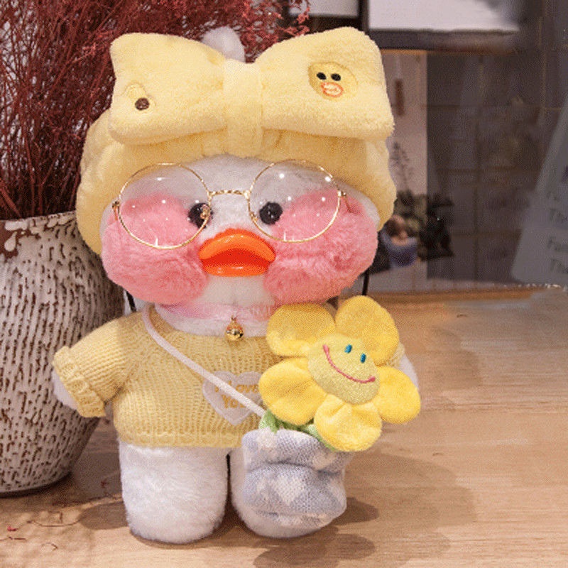 Duck Stuffed Toys Kawaii Boneca Macia Brinquedo Fan Ducks Plush Doll  Coreano Netred Carregando Usando Ácido Hialurônico Bonito Boneca de Pato  Amarelo