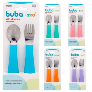 Kit Talheres Infantil Garfo E Colher Bubazoo - Buba