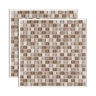 Pastilha de pedra Matisse placa 30x30cm bege Glass Mosaic