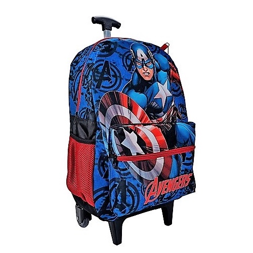 Mochila Capitão América Escolar Infantil com Rodinhas