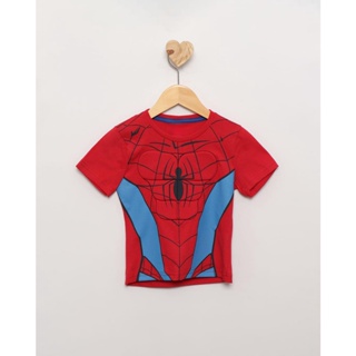 Camiseta Bebê com Enchimento Homem Aranha Vermelha