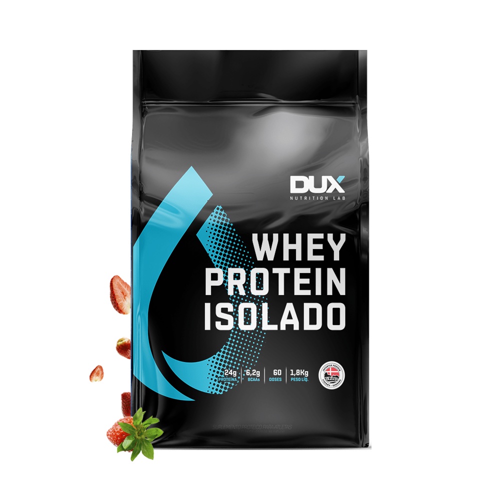 Whey Protein Isolado (1,8kg) Morango Dux Nutrition