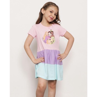 Vestido Infantil Disney As Princesas Três Marias Rosa
