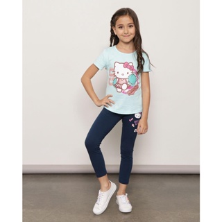 Calça Infantil Legging Estampa Hello Kitty Marinho