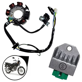 Kit Estator Regulador Retificador Cg 125 Titan 2001 Até 2002 Modelo Original